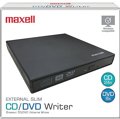 Maxell CD/DVD Disc Writer, External Drive for Copying & Backup