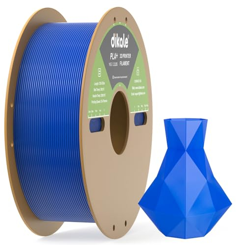 dikale PLA Pro 3D Drucker Filament 1.75mm, sauber gewickelt, 1KG/2.2lbs Spule PLA+ Nachfüllungen, Maßgenauigkeit +/- 0.03 mm, kompatibel mit den meisten FDM 3D Druckern, Blau