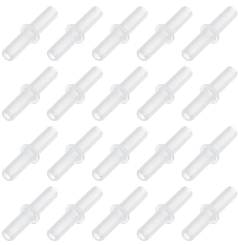QUARKZMAN 20Pcs Raccord De Valve d'air pour Aquarium, Valves Anti-Retour en Plastique pour Tuyau d'air De 4mm ID pour Bassin Ou Aquarium, Blanc