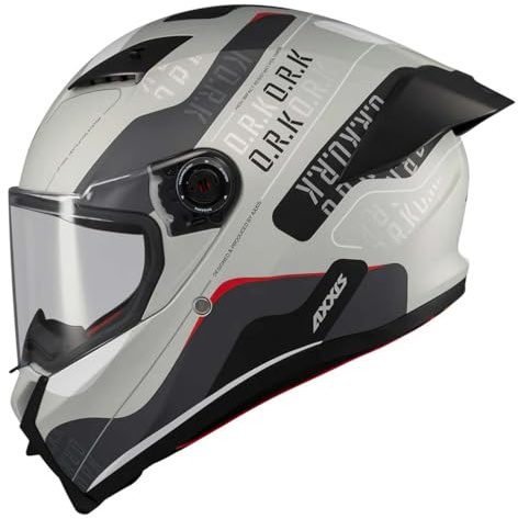 Casco AXXIS Fenix ORK C2 Blanco - Casco de Moto Integral Unisex Hombre y Mujer - Homologado ECE 22.06 (M)