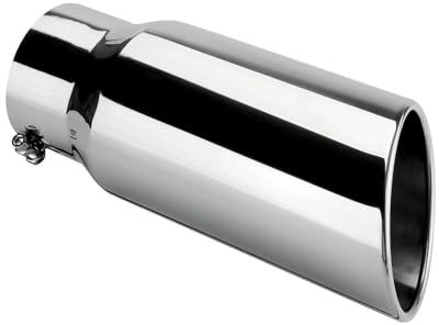 Tubo De Escape Universal para Coche Entrada De 4 Pulgadas Y Salida De 5 Pulgadas Recto De 12 Pulgadas De Largo Anticorrosivo.