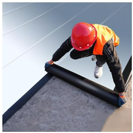 Tela Asfaltica Autoadhesiva,Rollo Adhesivo de Tela Asfáltica,cinta impermeabilizante de betún modificado,para Grieta,Piscina,Metal,Panel Compuesto de Aluminio(THK1.5mm/W1*L3m)