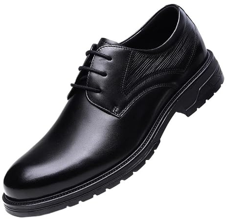Scarpe Eleganti da Uomo Classiche Stringate da Esterno in Pelle Spagnola Traspirante Antiscivolo da Lavoro(38 EU)