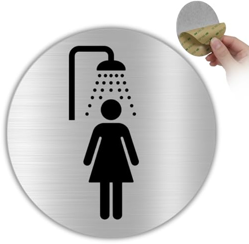 LEIASA | Panneau Douche Femmes - Ø 10 cm - Aluminium - Vestiaire des Dames