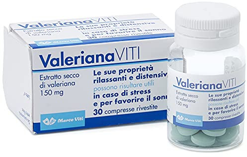Valeriana Viti - Integratore Rilassante a Base di Valeriana, Migliora la Qualità del Sonno Naturale, 30 Compresse, Senza Glutine e Lattosio