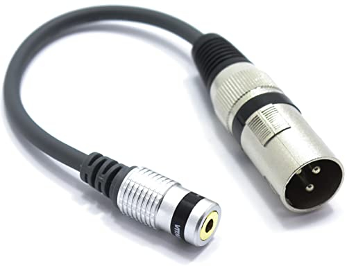 VITALCO XLR Maschio a Mini Jack 3,5 TRS Stereo Femmina Adattatore Connettore per Microfono Cannon a Jack 3.5mm Audio Cavo