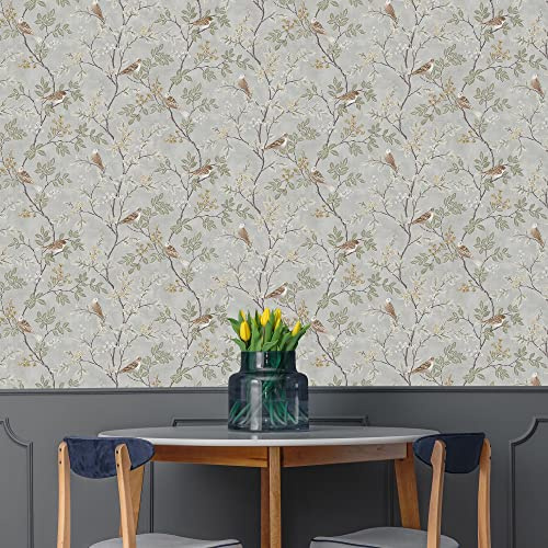 Superfresco Easy Birds of a Feathers Floral Fern Wallpaper | Floral Fern Design | Beige Colour | Paste The Wall Application