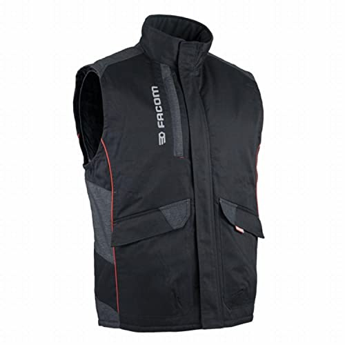 LMA-LEBEURRE LMA00700 Gilet Bodywarmer matelassé FACOM Track Noir/Rouge Taille M-FXWW5000E-M