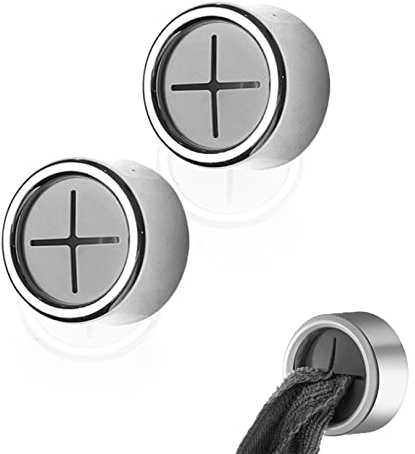 2pcs Tea Towel Holders, Premium Adhesive Towel Hooks,Round Tea Towel Hooks,Push in Suction Hand Towel Holder Set,Self Adhesive Towel Hanger,Towel Holders for Kitchen Bathroom and Home