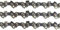 Nemura Lot de 3 Chaînes de tronçonneuse - 62 Maillons Entraîneurs - Guide de 45 cm - Pas de 3/8 Lp - Jauge de 0.50 (1.3mm) - Pièces Détachées pour Outillage Jardin - Marque Française