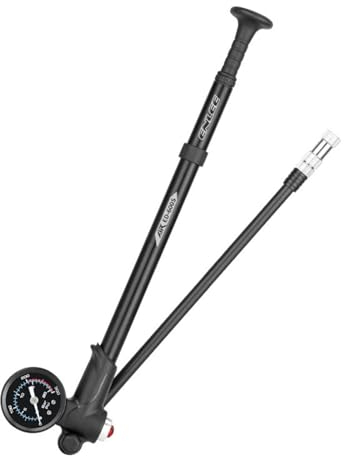 Generic Fahrradreifenpumpe, Handpumpe mit Manometer, Rahmenpumpe, Kompakte Fahrradpumpe