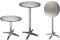 CKioict Balkontisch Terrassentisch Loungemöbel HI Klappbarer Bistrotisch Aluminium Rund 60×60×(58-115) cmFür Gärten, Rasenflächen, Balkone