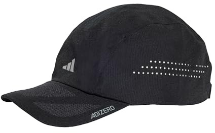 adidas Unisex RUNNINGxADIZERO Lightweight Cap Climacool, Black/Reflective Silver, L-XL