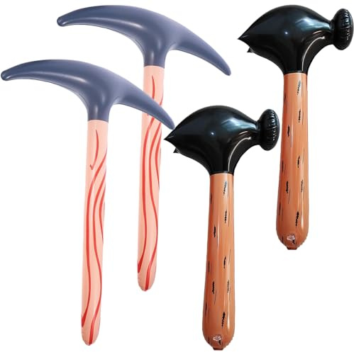 YouXiaor 4PCS Giocattoli Gonfiabili Divertenti per Bambini,Martello Gonfiabile,Piccone Giocattolo,Giocattolo Divertimento Festa in Piscina Giocattolo Bagno Piscina Accessori Costume Divertenti Cosplay