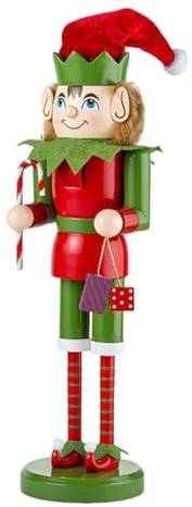 Yuemeuy Nussknacker Weihnachtsdeko - Holz Nussknacker Weihnachtsdeko - 38 cm Festlicher Tischdekoration Für Kamin Wohnzimmer Küche Esstisch Schlafzimmer Fest Party Erwachsene Kinder