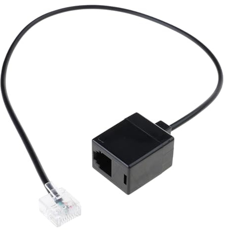 Gissroys RJ45 till RJ11 adapter kabelanslutning, Ethernet till telefon linje kontakt RJ45 8P8C hane till RJ11 6P6C hona sladd nätverkskabel till telefonkontakter