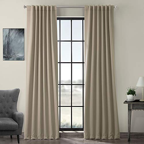 HPD Half Price Drapes Curtain for Room Darkening 50 X 108 (1 Panel), BOCH-151304-108, Classic Taupe, Polyester Blend, 50 W x 108 L (Pack of 1)