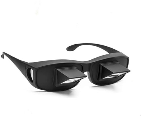 Rayibuir Reading Glasses, Prism Glasses Horizontal Glasses Lazy Spectacles Lie Down for Reading/Watching TV