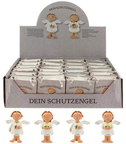 MIK funshopping Schutzengel in Tüte 2-Fach Sortiert, 24er Display, Glücksbringer (weiß)