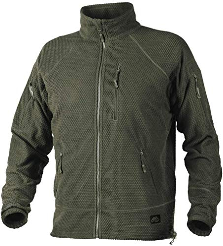 Helikon-Tex Boys Alpha Tactical-Grid Fleece-Jacke Green, OLIVE GRÜN, L/Regular