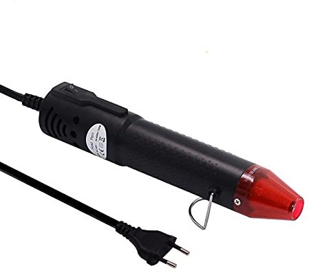 mofa Mini pistola termica elettrica 150 W Mini Shrink Heat Tool Embossing Heat Tool Mini pistola termica strumento fai da te (nero, rosso)