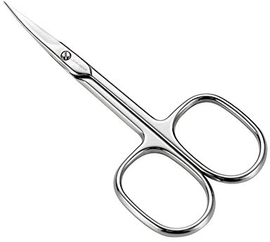 JARVISTAR Forbici professionali per cuticole con lama affilata, in acciaio inox, per manicure e pedicure, con custodia, 9,3 cm