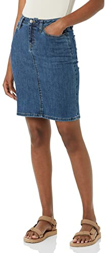 Amazon Essentials Falda Vaquera clásica con 5 Bolsillos (Disponible en Tallas Grandes) Mujer