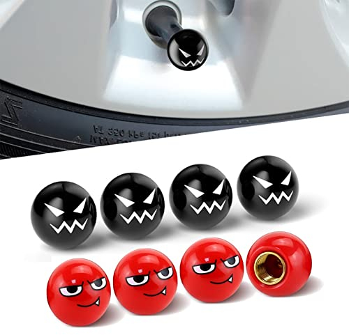 Dexlyn 8 Stück Cartoon Dämon Metall Ventilkappen Auto Personalisiert Autoventil Staubkappen Für Auto Motorräder Fahrrad