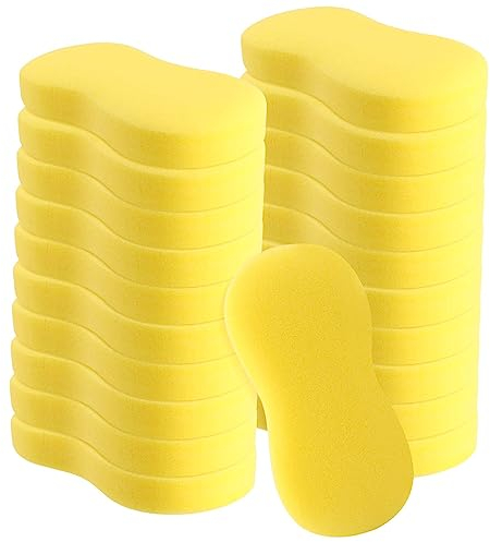 HEIHAK 20 Pack Large Car Wash Sponges, Household Cleaning Foam for Dishes, Wheels, Bike, Kitchen - All Purpose Car Care