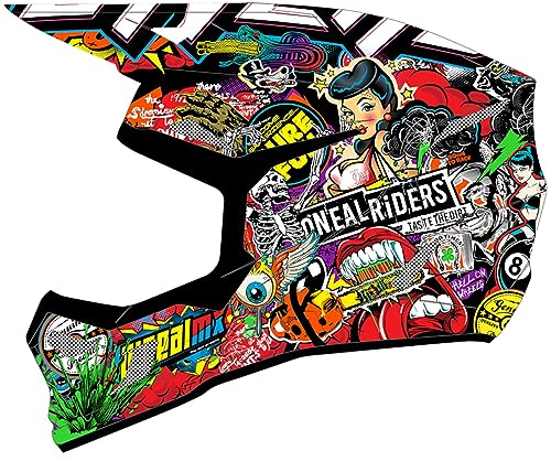 O'NEAL | Casco Motocross | MX Enduro | Calotta in ABS, standard di sicurezza ECE 22.06, aperture di ventilazione per un raffreddamento ottimale | Casco 3SRS CRANK V.24 | Adulto | Multi | Taglia S