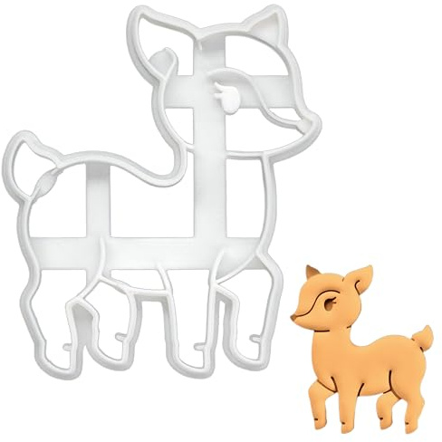 BAKERLOGY Emporte-pièce Biche - Conception détaillée d'emporte-pièces pour la pâtisserie et l'artisanat, adaptée au fondant, à la pâte, à l'argile