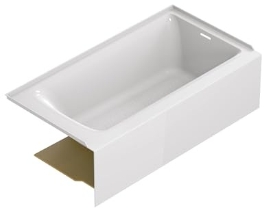 American Standard 2964102.020 Aspirations 60 x 32-Inch Alcove Bathtub, Right-Hand Drain, White