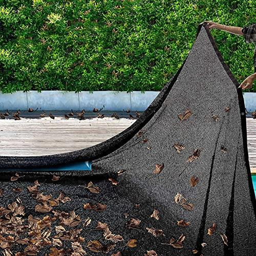 Couverture de Filet de Piscine à Mailles Fines - Couverture de Piscine en Filet à Feuilles - Couverture d'hiver rectangulaire en Maille enterrée - Matériau en polyéthylène tissé léger et Facile à ra