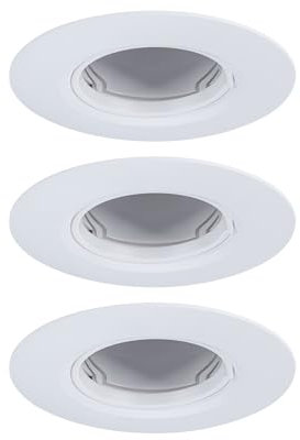Paulmann 92112 Einbauleuchte 3er-Set starr rund 90mm GU10 max. 3x10W 230V Weiß Einbaulampe