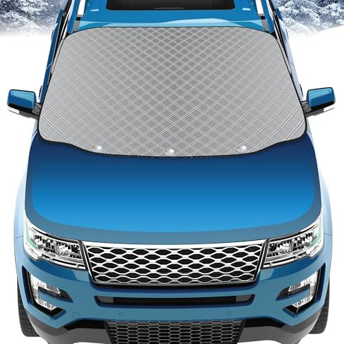 GADLANE Car Windscreen Cover - Magnetic Windshield Cover for Winter, Foldable Extra Thick, Heavy Duty Windscreen Protector for Frost/Ice/Snow/Sun - Fits Medium-Large Cars SUVs (Large)