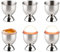 Ruikcoll Hueveras apilables de Acero Inoxidable Base, Juego de 6 hueveras y Bandeja (Plateadas)