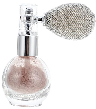 FOMIYES Spray De Polvo Iluminador Corporal Miniatura Botella De Purpurina Recargable Para Maquillaje Brillante Fiestas y Eventos Efecto Shimmer Duradero Seguro y Práctico