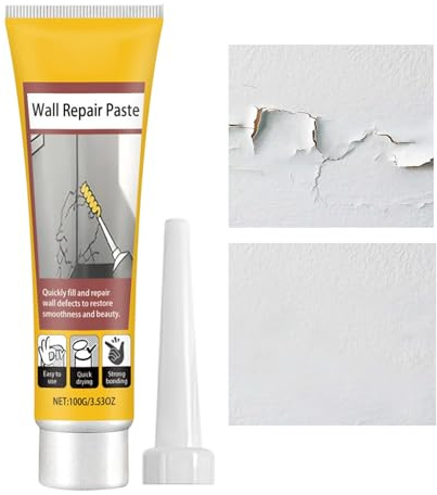 Enduit Pour Fissures Murales | 100g Séchage Rapide Enduit D'Entretien Domestique | de Réparation pour Trous de Plafond - Pour Salon Chambre Cuisine Balcon Sous-Sol Garage Abri