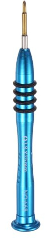QUARKZMAN Precision Phillips skruvmejsel 1,8 x 25 mm magnetiskt korshuvud mini stil penna med halkfritt aluminiumhandtag för glasögon bärbar dator elektronisk blå