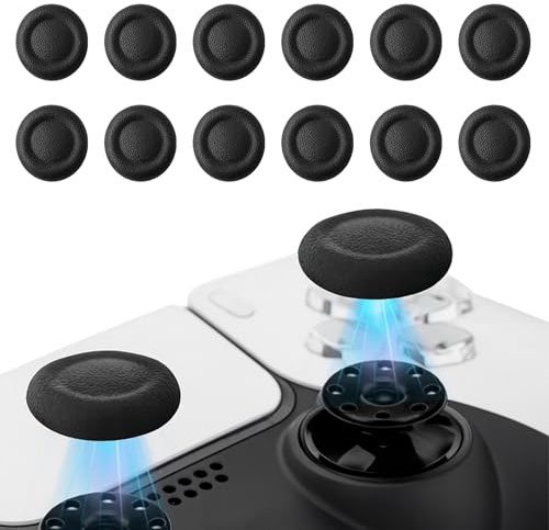 12 pièces Capuchon de Joystick, Accessoires de Manette avec Surface laserée antidérapante et Conception résistante à l'usure