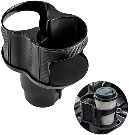 Multifunktionaler Getränkehalter Auto, 2 in 1 Universell Verstellbarer Zentrale Armlehne Becherhalter für Original Auto Becherhalter, Hält Kaffeebecher Getränkedosen Stabil Universelle Größe 6-8.5CM