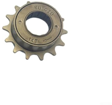 Pumixiy Orificio grande de 14 T, rueda libre de una sola velocidad para bicicleta, engranaje de piñón de acero 12T/14T/16T/18T compatible con una sola velocidad para bicicleta, diámetro interior de