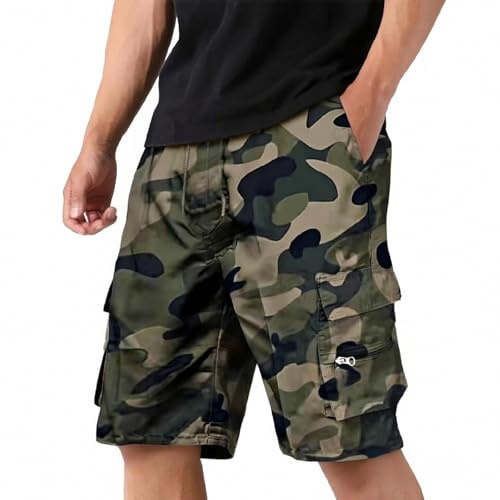 Pantalones Cortos Hombre Trabajo Deporte Montaña Pantalon Corto Hombre Cargo Jogging Senderismo Verano con Bolsillo Bermudas Gym Running 2026