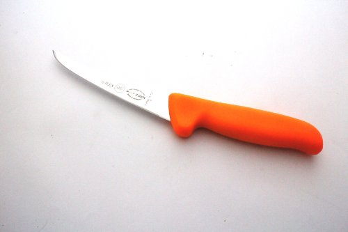- F. Dick MasterGrip Special – Coltello per disossare, lama arcuata semi-flessibile da 10 cm, manico arancione, dal rinomato produttore di coltelli Friedr.Dick