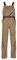 Planam 2334054 Highline Latzhose, Khaki/Braun/Zink, Größe 54