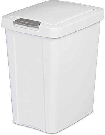 STERILITE 10438004 Touch Can, White, 7.5 Gallon