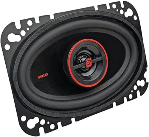 CERWIN-VEGA! HED Series 4x6 2-Way Coaxial Car Speakers, 4Ω, 30W RMS, Superior Car Speaker System, Stamped Steel Frame, Enhanced Graphite Cone, PEI Dome Tweeter for Optimal Sound Quality H746