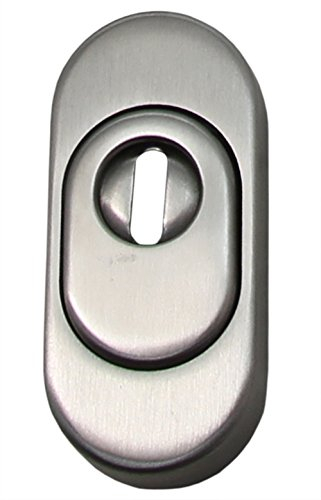 Edelstahl Schutzrosette SR-5246 Oval Schieberosette mit ZA Türbeschlag