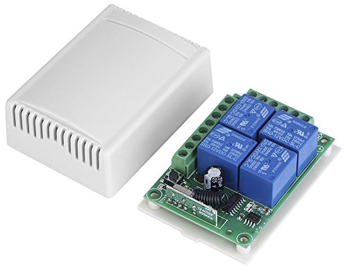 Interruttore Controllo di Gran Lunga modulo di relè Wireless Porte di Garage Interruttore di Controllo Ricevitore Consiglio con Telecomando per Porta di Garage Apre Automobili DC12 V 4-CH 433 MHz
