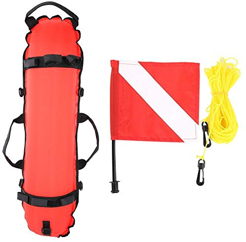 Boje chen,cher Fahne,Diving Flag Bouy,chen Boje Set Schnelles Aufblasen chen Unter Aufblasbarem Signal Floater chen Iation Boje Signal Float & Flag